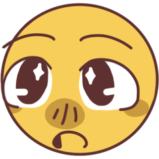 An emoji yellow person with an amazed expression.